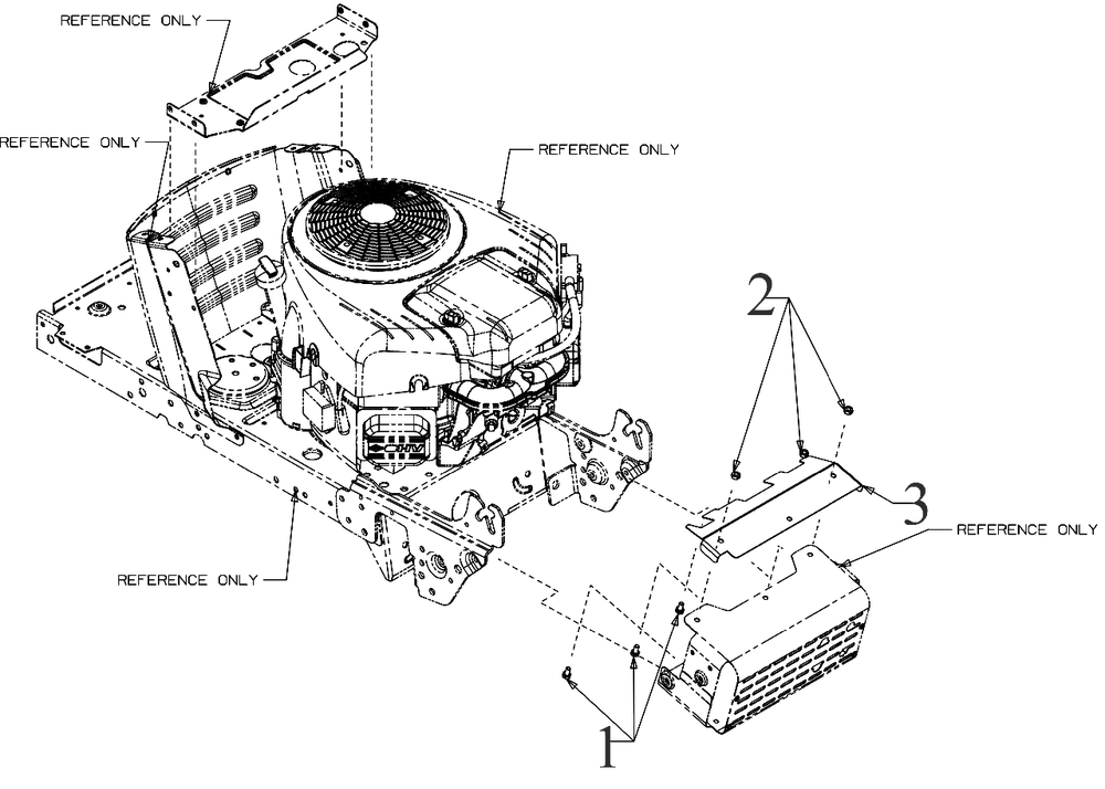 Heat Shield Diagram and Parts List for 679-46 (13AJ77KT345)(2020) Yard Machines Lawn Tractor